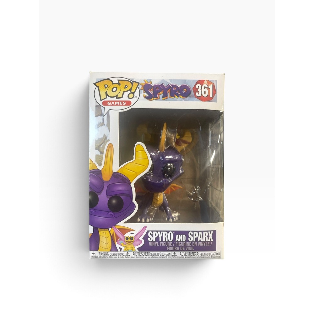 Funko Pop Games Spyro and Sparx 361 Vinyl Figure Set Purple Dragon